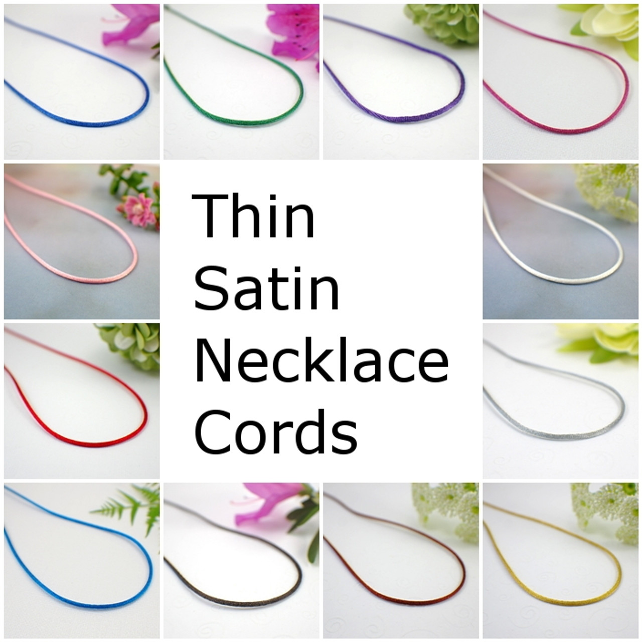 1.5mm satin necklace cords 13-36 inches