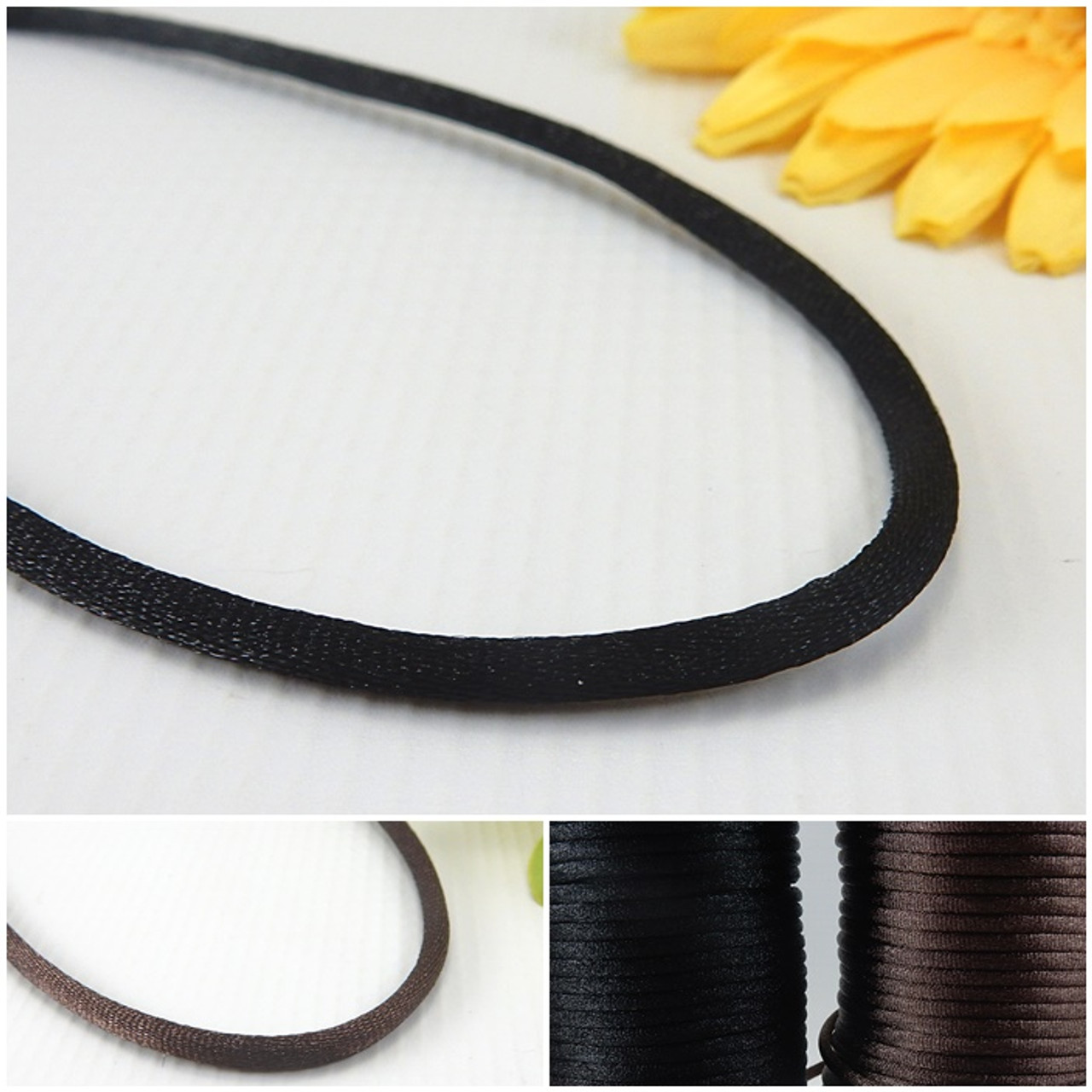Thick 4mm satin necklace cords 14-36 inches