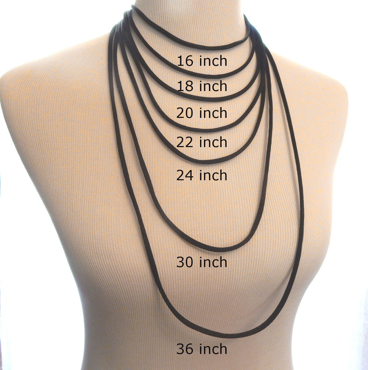 1.5mm satin necklace cords 13-36 inches
