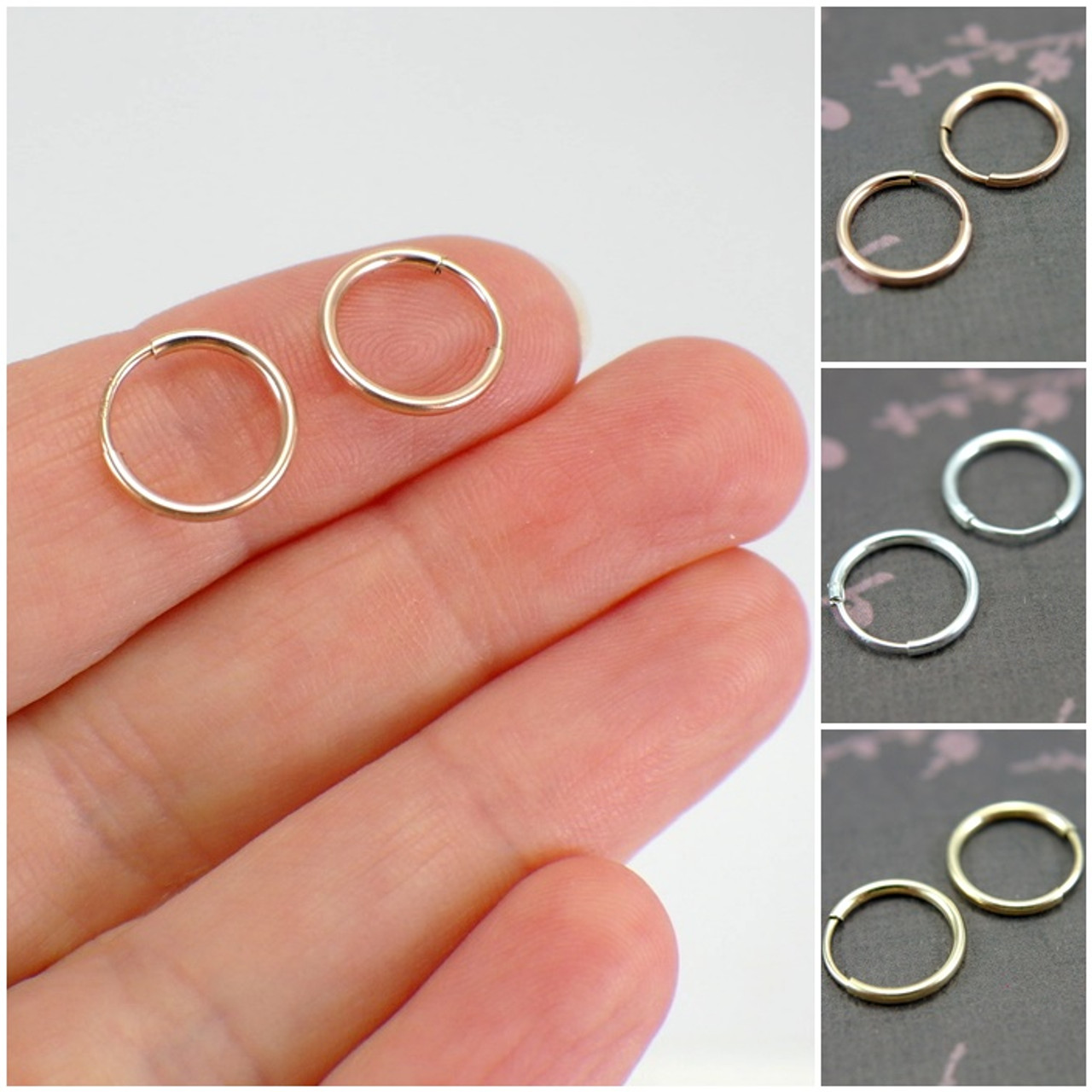 14KT Rose Gold 3 1/4 CTTW Pink Diamond Hoop Earrings - 13GQWA