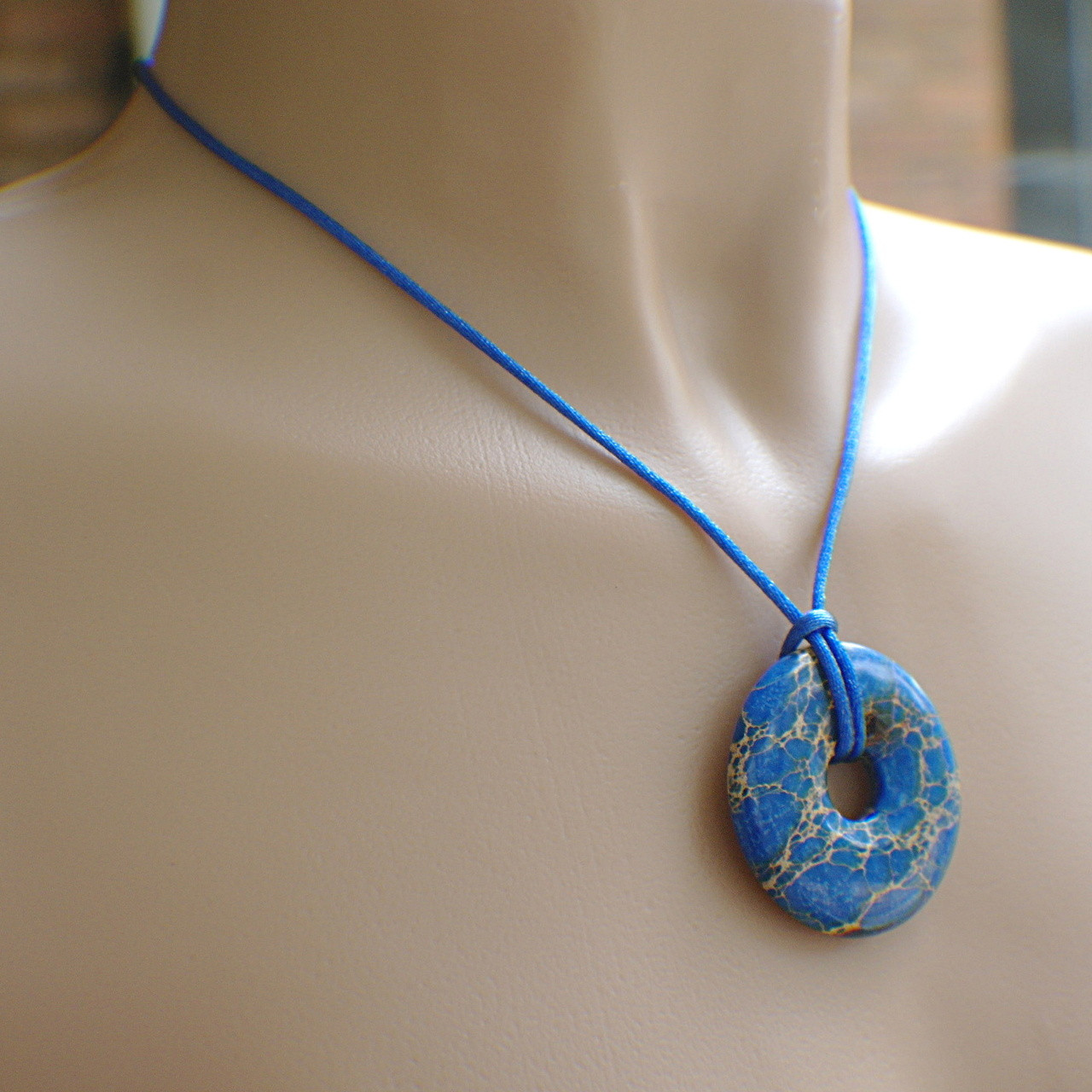 Twisted 4mm Silk Cornflower Blue 18 Cord Necklace - Offerings Jewelry by  Sajen