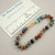 Mixed gemstone bracelet rondelle beads 8 inch