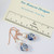 Ginger jar earrings blue china pearl copper