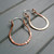 Horseshoe hoop earrings copper
