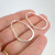 Sterling silver flat oval hoop earrings medium