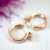 Rose gold filled hollow hoop earrings 13mm