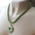 Yellow turquoise donut kumihimo braided necklace green gold
