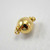 Magnetic clasp ball shaped gold plated 8x12mm