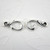 Vine hook & eye clasp silver plated pewter 7x16mm