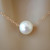 1 large white 10mm freshwater pearl on delicate 14k rose gold filled chain 16 18 20 inch