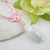 Pink and white satin chinese knot pendant necklace