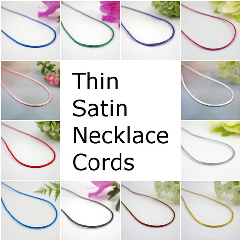 4mm thick satin necklace cords 13-36 inches