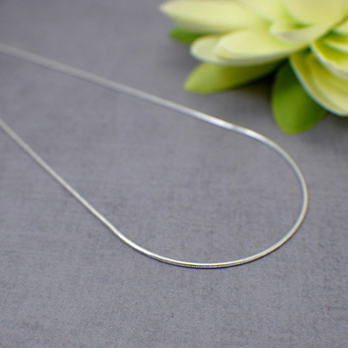 Thin double rope chain necklace sterling 1mm