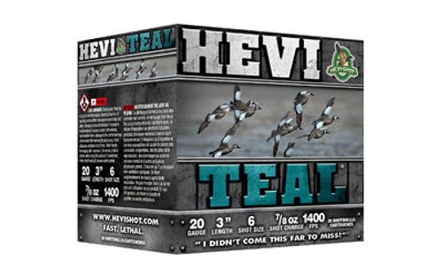 Hevi Teal 20ga 3" #6 25/250