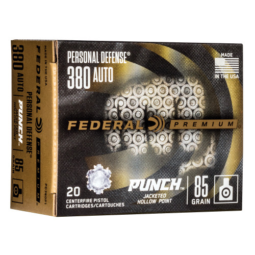 Fed Pd Punch 380auto 85gr Jhp 20/200
