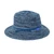 Womens Victoria Fedora UPF50+ hat mixed denim side