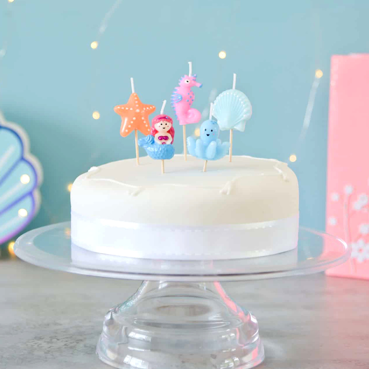 Under The Sea Themed Birthday Party Cake Candles