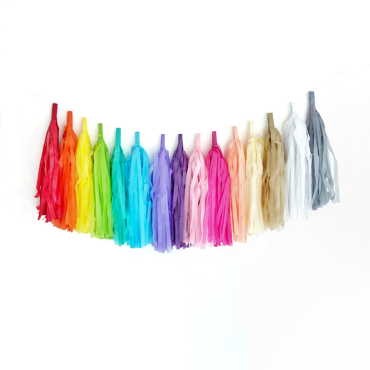 tissue paper tassel garland