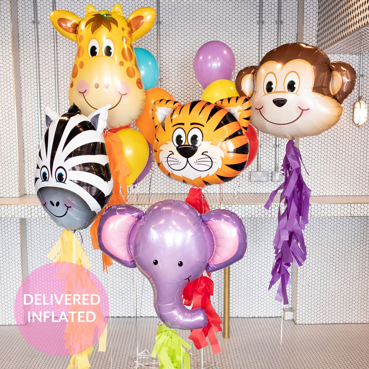 Safari Animal Balloon Collection - set of 5
