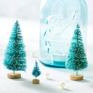 Christmas Decorating with Bottle Brush Christmas Trees