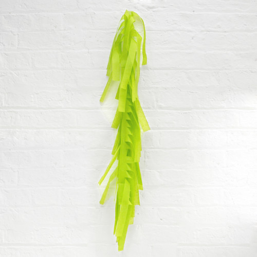 Light green tissue paper tassel tail garland for party balloons