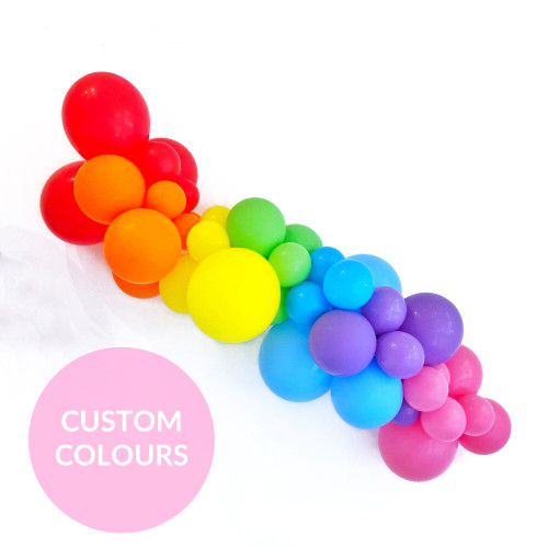 Custom Colour Balloon Garland Decoration Kit to create your very own organic balloon garland arch for your party
