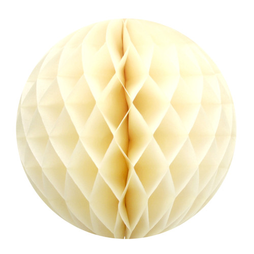 Ivory Tissue Paper Honeycomb Ball Pom Pom Decoration Ivory Tissue Paper Honeycomb Ball Pom Pom Decoration