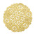 Gold round paper lace doilies for crafting, wedding decor and parties