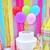 Rainbow balloon cake toppers decoration for birthday parties