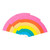 Rainbow themed paper party napkins for childrens birthday parties and pride celebrations