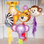 Safari Animal birthday party helium Balloons delivered to you