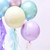 Pastel birthday orb balloons delivered to your party or baby shower inflated with helium