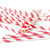 Red Stripe Paper Party Straws for Christmas, Birthday Parties and special occasions