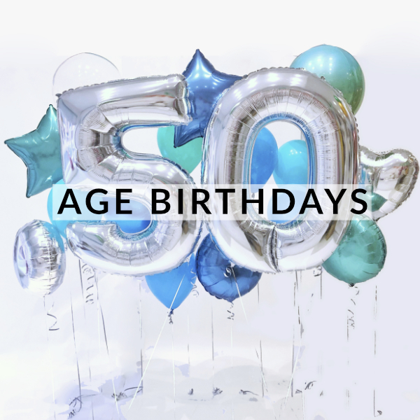 Age Birthday Number Balloons delivered to you inflated with helium