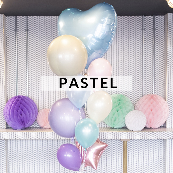 Pastel birthday party balloons delivered to your door inflated with helium