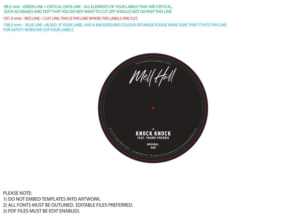 Mell Hall - Knock Knock (Black 12" Vinyl)