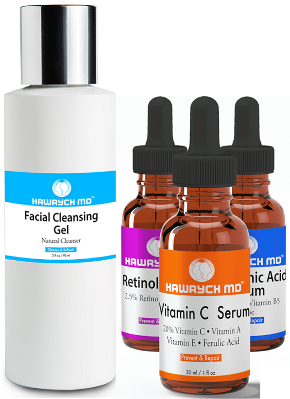 Hawrych Md 20 Vitamin C Retinol Hyaluronic Acid Facial Cleansing