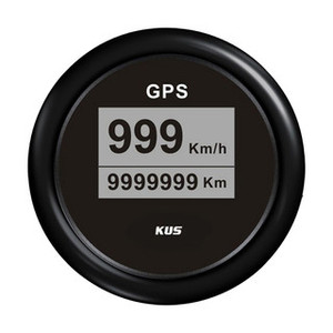 Gauge Speedo GPS KM/MPH/Knots - 52mm Black
