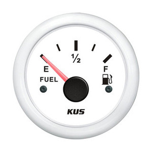 Gauge Fuel Euro White 0-190ohm