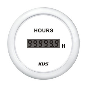 Gauge Hour Meter White