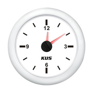 Gauge Clock 12V White