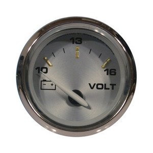 Gauge Kronos Stainless Steel Voltmeter 10-16VDC