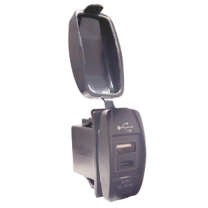 USB Charger Rocker 2 Port (A & C)
