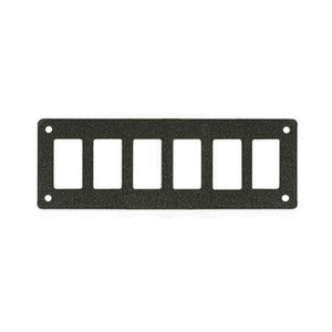 Panel Horizontal 6 Hole 3mm Black Ripple