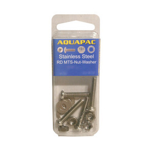 Aquapac Round Mounts & Nuts 1/4 x 2 (Pack of 2)