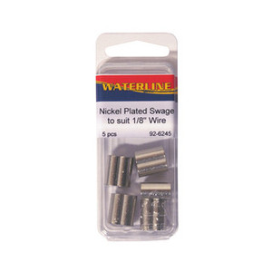 Swage 1/8 Nickel Plated Copper (Pack of 5)