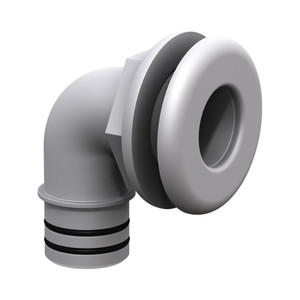 Qwik-Lok Thru-Hull Elbow 1 1/8 White