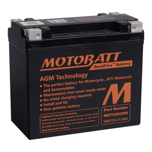Motobatt Quadflex AGM Battery for 1993-1995 Polaris SL750