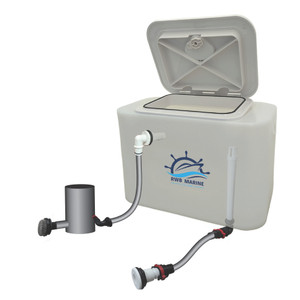 Live Bait Tank, 30L with Flowrite Fittings, No Pump C/w White Hatch