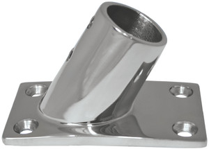 Base - Stainless Steel 60 Degree Rectangle 22mm